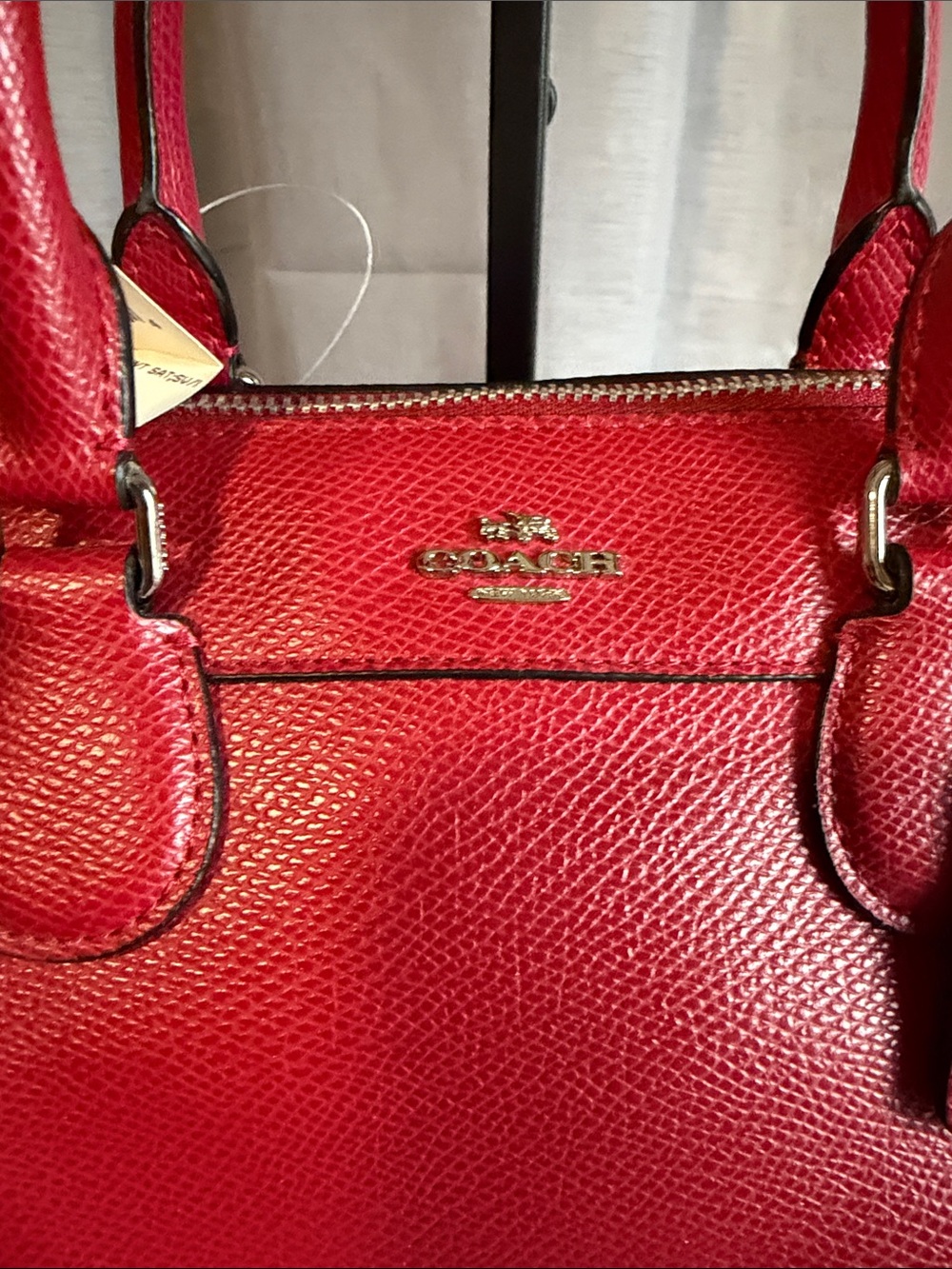 COACH Peanuts X (F37272) Red Pebbled Bennet Satchel 2015 - 2016 - Picture 4 of 11